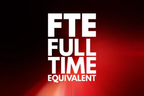 FTE - Full Time Equivalent acronym, business concept background Foto stock