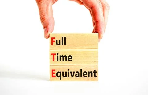 FTE Full time equivalent symbol. Concept words FTE Full time equivalent on .. Stock Photos