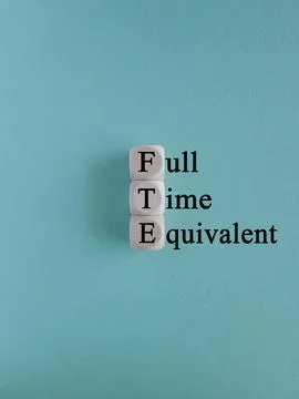 FTE Full time equivalent symbol. Stock Photos