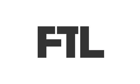 FTL logo design template with strong and modern bold text. Initial based ve.. Stock Illustration
