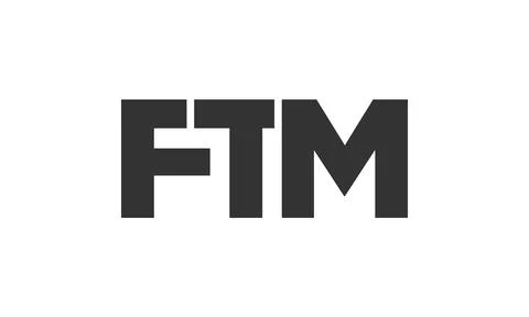 FTM logo design template with strong and modern bold text. Initial based ve.. Stock Illustration