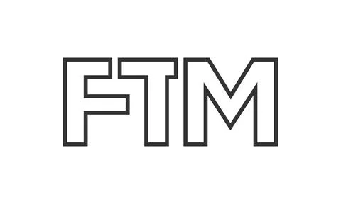 FTM logo design template with strong and modern bold text. Initial based ve.. Stock Illustration