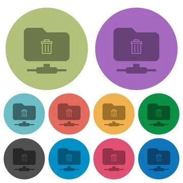 FTP delete color darker flat icons Illustrazione stock