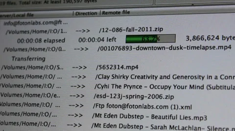 FTP file transfer Video stock 32493809