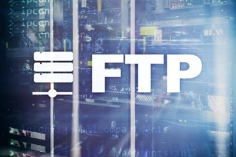 FTP - File transfer protocol. Internet and communication technology concept Stock Photos