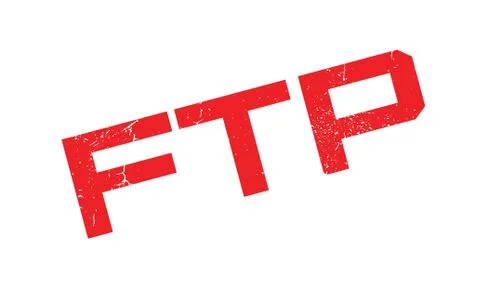 Ftp (File Transfer Protocol) rubber stamp Stock Illustration