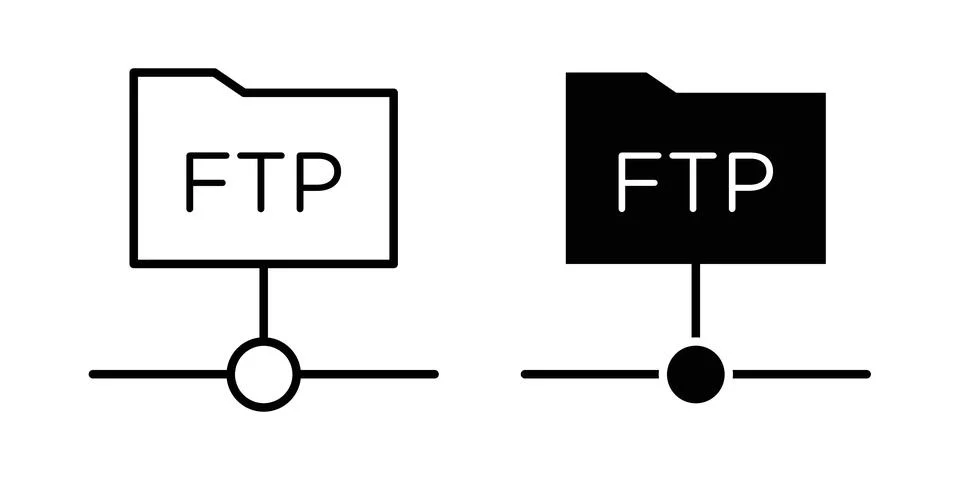 FTP icon vector editable eps10 Stock Illustration