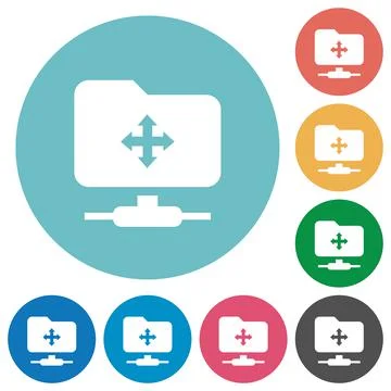 FTP move flat round icons イラスト素材