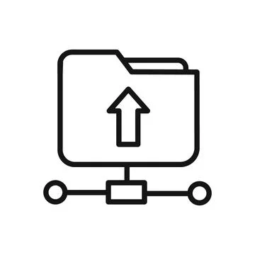 FTP navigate up icon black and white vector sign イラスト素材