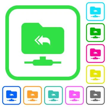 FTP root directory vivid colored flat icons Stock Illustration
