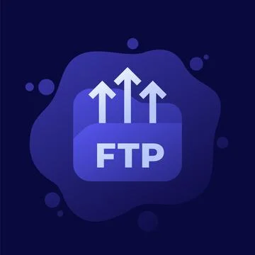 Ftp, upload to server icon, vector design Stock Illustration