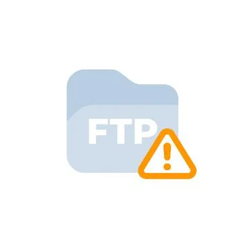 Ftp warning, error vector icon イラスト素材
