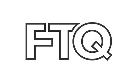 FTQ logo design template with strong and modern bold text. Initial based ve.. Stock Illustration