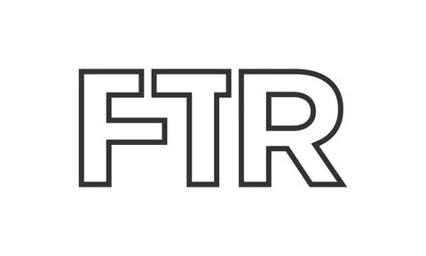 FTR logo design template with strong and modern bold text. Initial based ve.. 库存插图