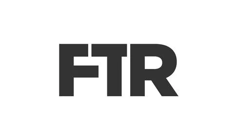FTR logo design template with strong and modern bold text. Initial based ve.. 库存插图