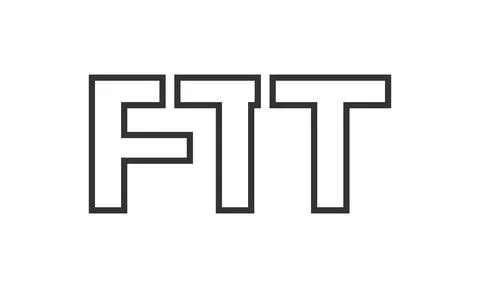 FTT logo design template with strong and modern bold text. Initial based ve.. Stock Illustration
