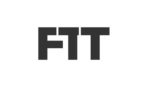 FTT logo design template with strong and modern bold text. Initial based ve.. 库存插图