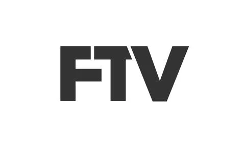 FTV logo design template with strong and modern bold text. Initial based ve.. イラスト素材