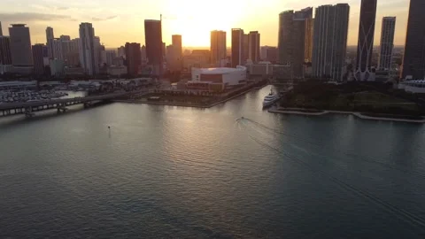 FTX arena during sunset Stock Footage 167296007