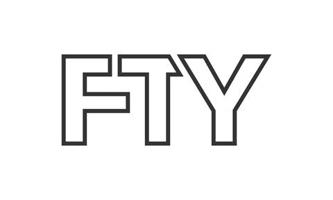 FTY logo design template with strong and modern bold text. Initial based ve.. Stock Illustration