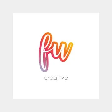 FU logo, vector. Useful as branding, app icon, alphabet combination, clip-art Stock Illustration
