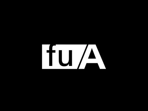 FUA Logo and Graphics design vector art, Icons isolated on black background Stock Illustration