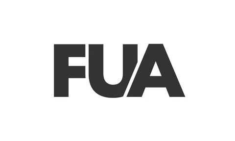 FUA logo design template with strong and modern bold text. Initial based ve.. Stock Illustration