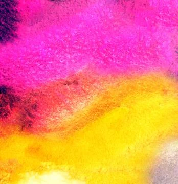 Fuchsia and yellow abstract texture background, wax crayons drawing. Stock Illustration
