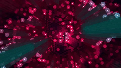 Fuchsia-cyan-quantum-hivemind-matrix Stock Footage 347446098