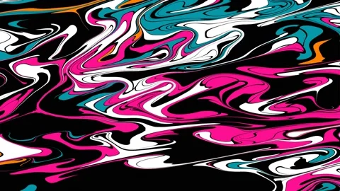 Fuchsia flat color wave on black background Stockbeeldmateriaal 130442800