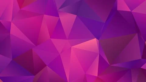 Fuchsia Pink Low Poly Backdrop with Triangles Illustrazione stock