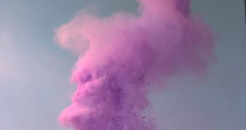 Fuchsia Powder flares up Stock Footage 98212913