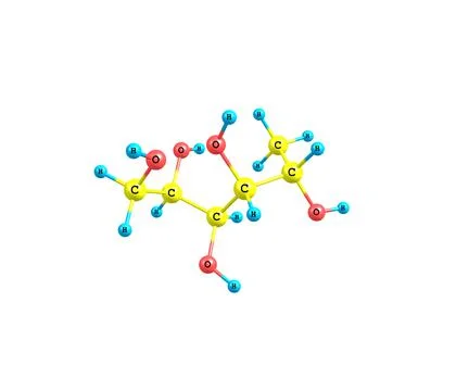 Fucitol molecule isolated on white Stock Illustration