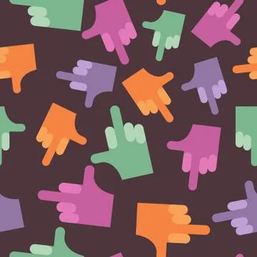 Fuck seamless pattern. background hands. Vector illustration 스톡 일러스트