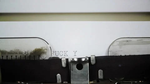Fuck You - Typewriter message Stock Footage 61843658