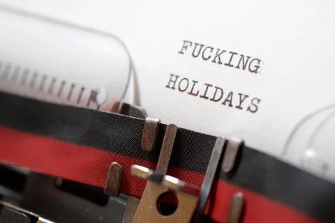 Fucking holidays phrase Stock Photos