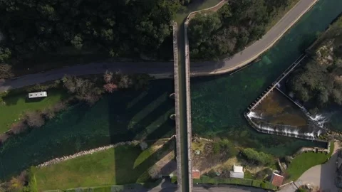 Fuctioning aqueduct from above Stock Footage 164678215