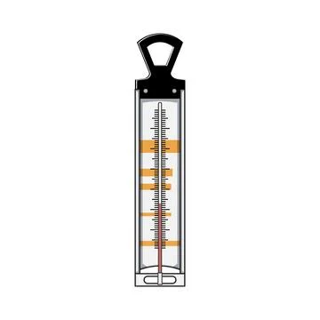 Fudge candy thermometer cartoon vector illustration Stock Illustration