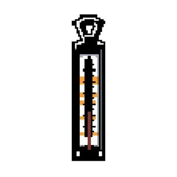 Fudge candy thermometer pixel art vector illustration Illustrazione stock