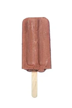 Fudge popsicle isolated on white Stock Photos