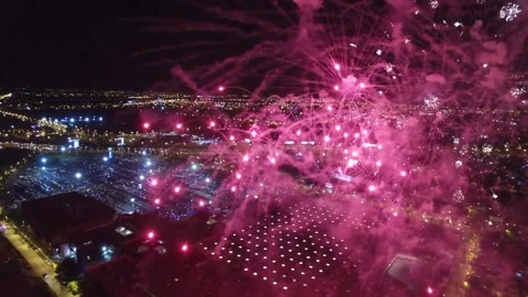 Fuegos artificiales2 Video stock 132011837
