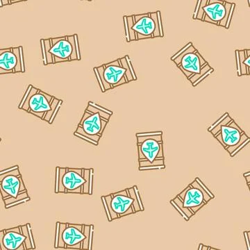 Fuel analysis aircraft vector seamless pattern Stock Illustration