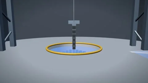 Fuel assembly lifted from the core during a refuelling outage 库存影片 342710531