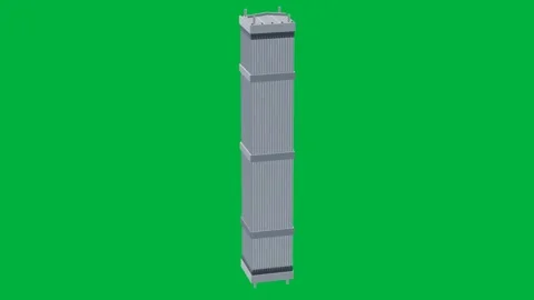 Fuel assembly nuclear 3d loop green screen Stock Footage 342915174