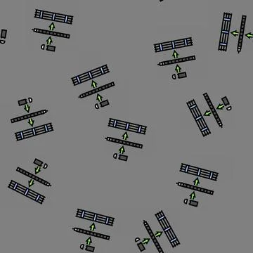 Fuel assembly nuclear energy vector seamless pattern 스톡 일러스트