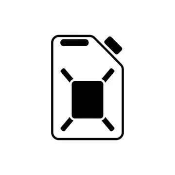 Fuel Canister Flat Vector Icon Stock Illustration