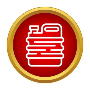 Fuel canister with handle for liquid storage icon Illustration