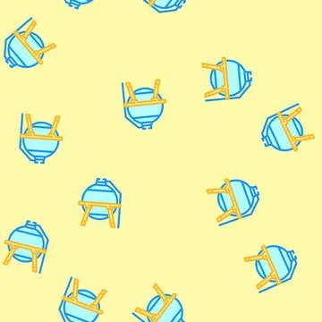 Fuel cell storage energy vector seamless pattern Stock Illustration