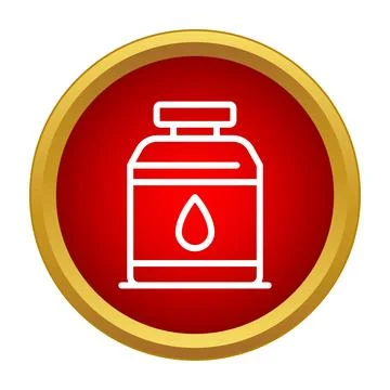 Fuel container drop icon representing liquid oil concept 스톡 일러스트
