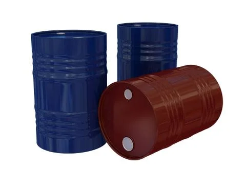 Fuel drum over white background Stock Illustration